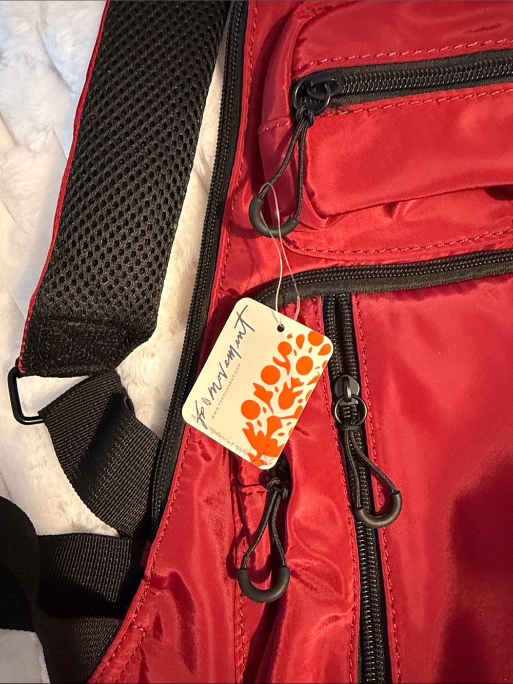 Free People Sling Bag with Multiple Zip Pockets and Adjustable Strap - Picture 2 of 3